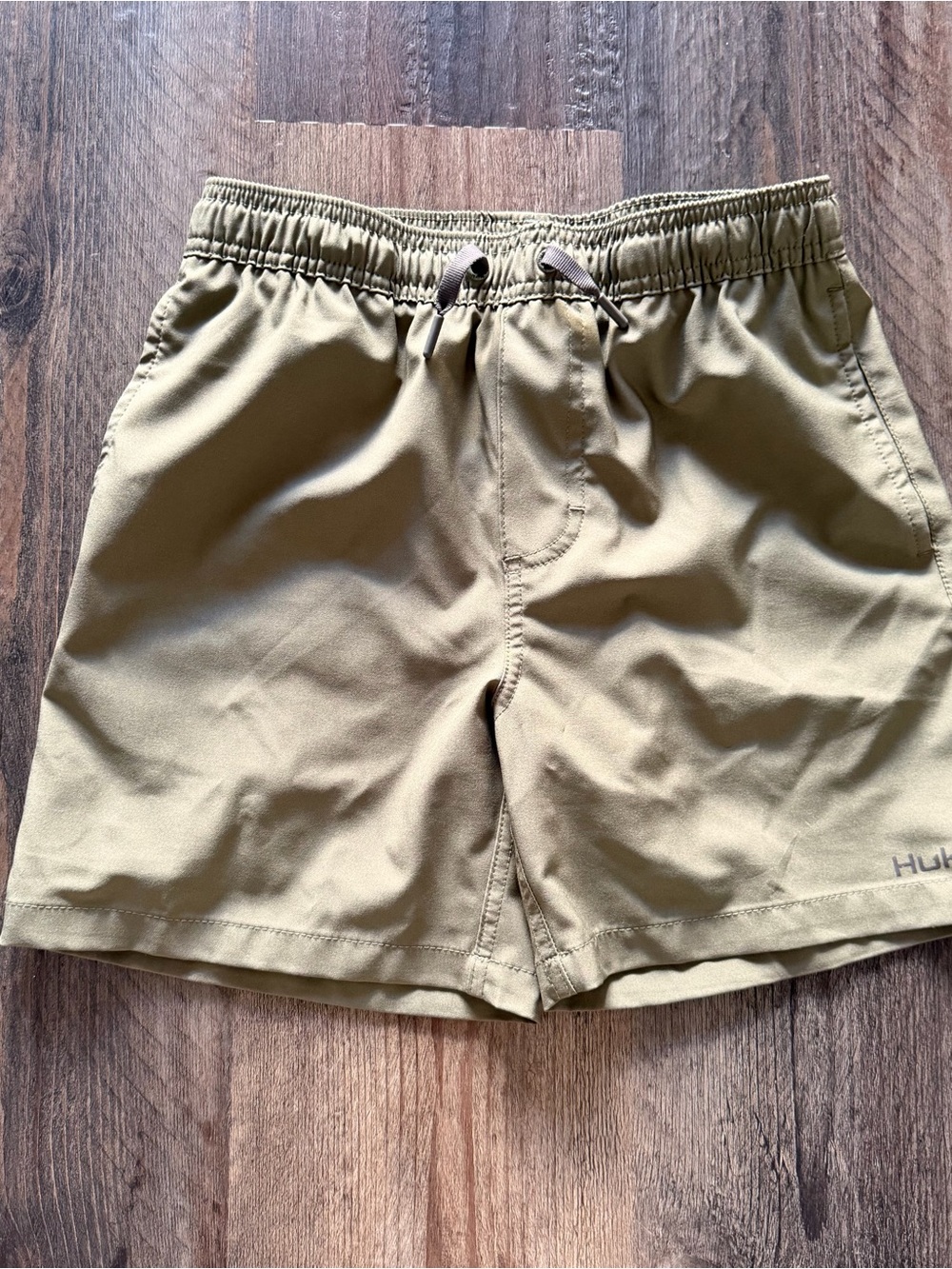 Huk Olive Green Performance Swim Shorts
